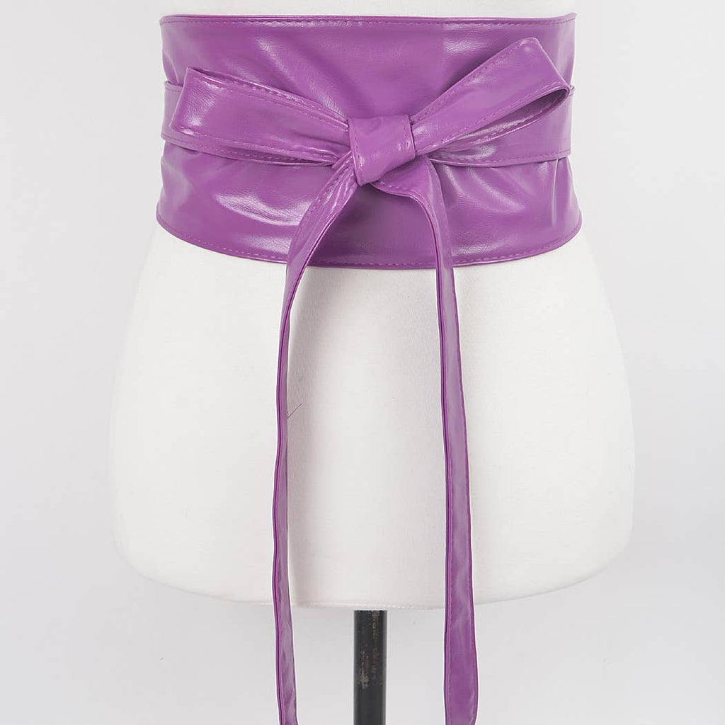 Tie Front Leather Belt