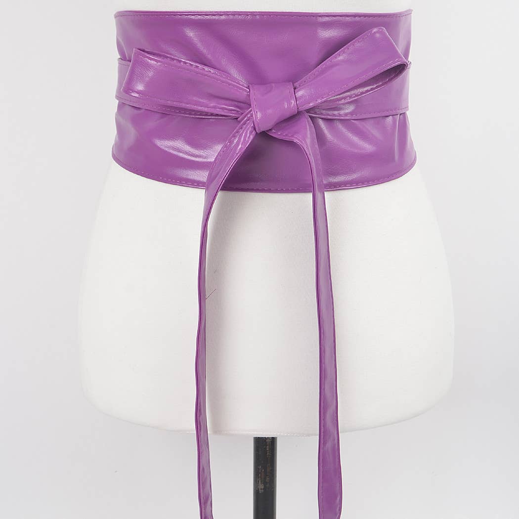 Tie Front Leather Belt