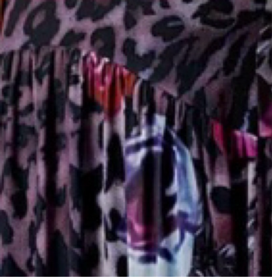 LONG SLEEVES V-NECK CUT OUT ANIMAL PRINT MAXI DRESS