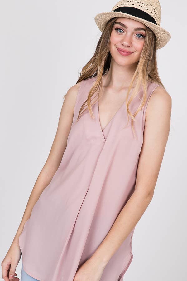 Light Blue Sheer Sleeveless Tank Top 5014IMT