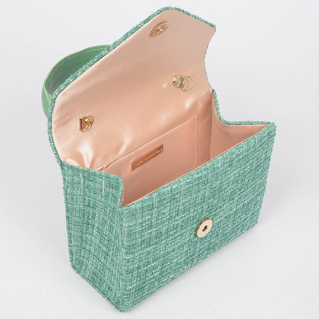 Tweed Top Handle Bag