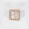 Multi Rhinestone Buckle Clear Plus Size Belt