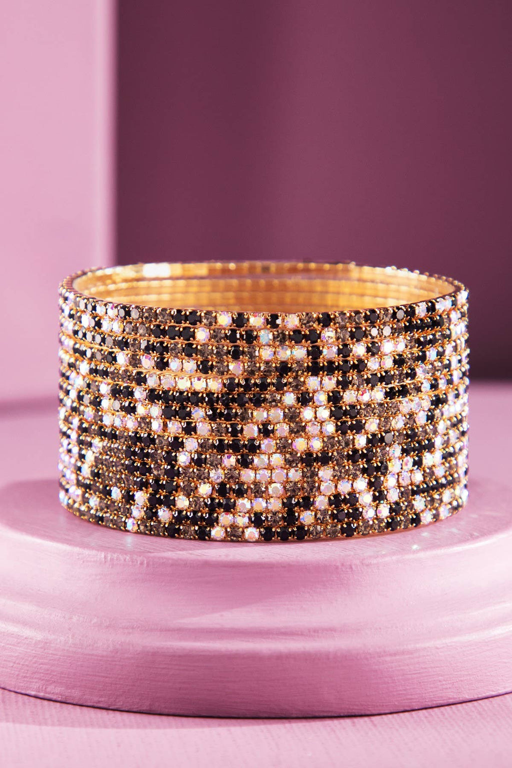 15-Layered Stackable Glass Stone Bracelets