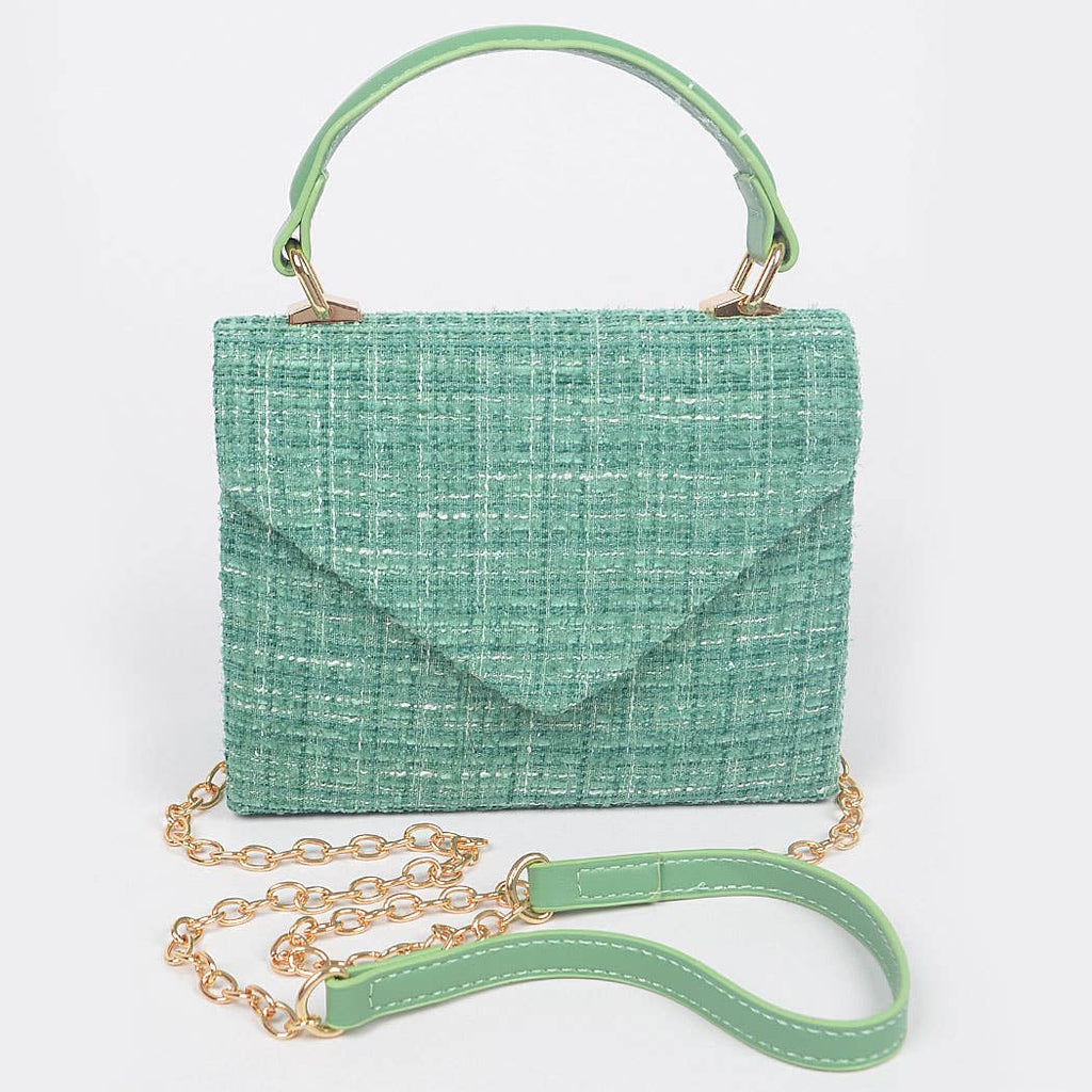 Tweed Top Handle Bag