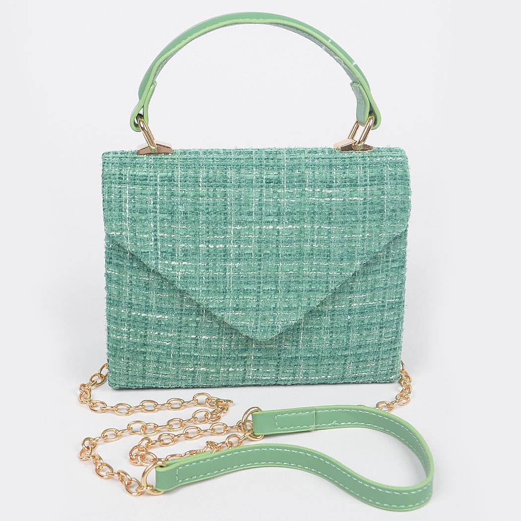 Tweed Top Handle Bag