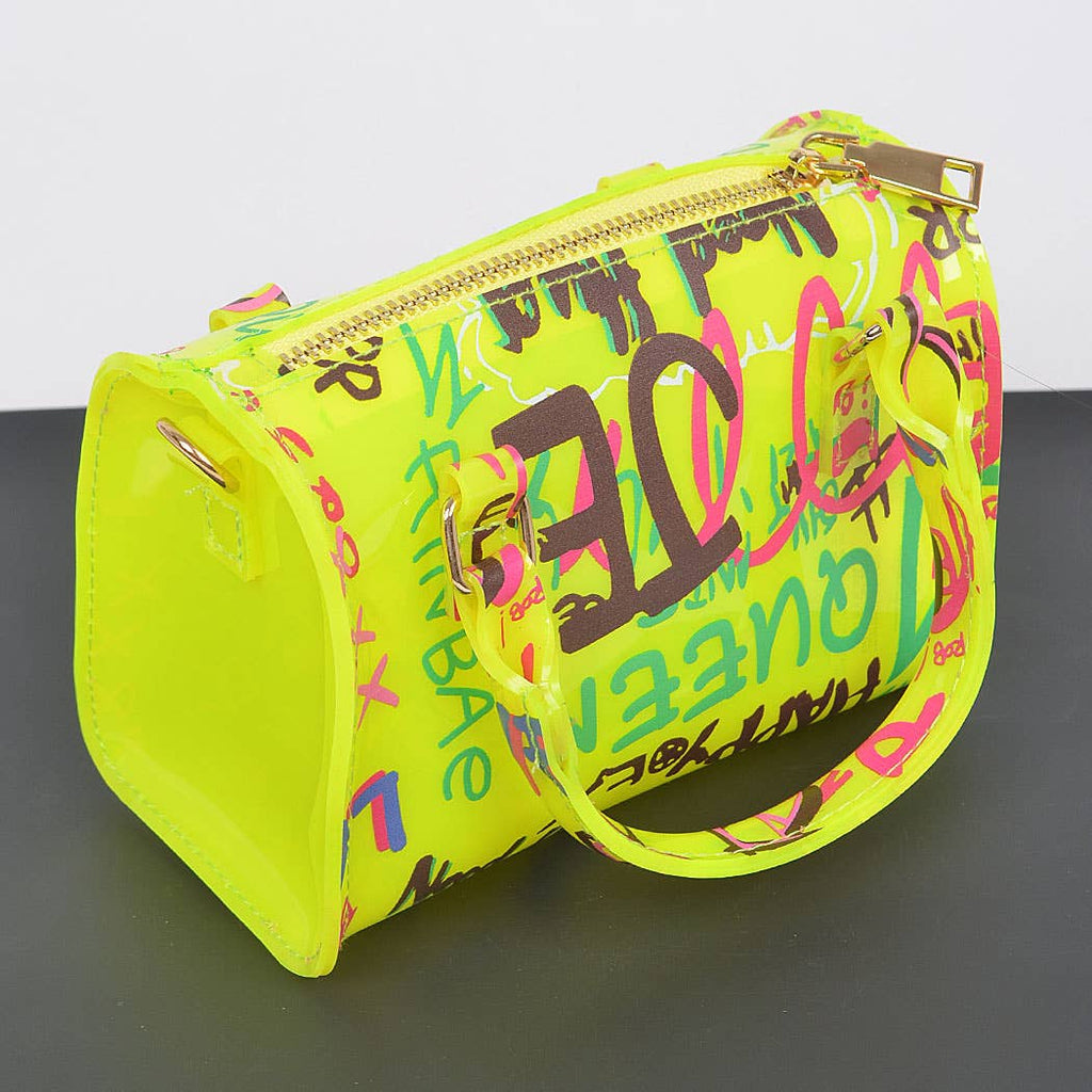Graffiti Pvc Boston Bag