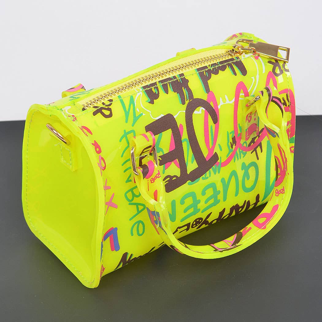 Graffiti Pvc Boston Bag