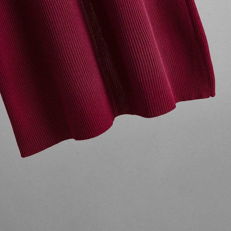 Solid Color Slim Stretch Knit Sleeveless Dress