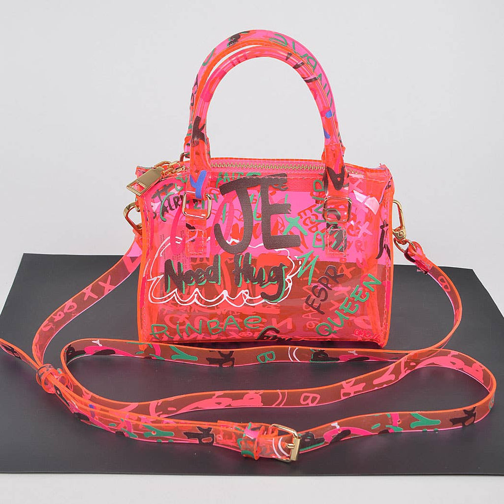 Graffiti Pvc Boston Bag