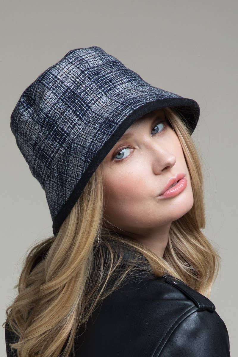 Reversible Plaid Print Bucket Hat