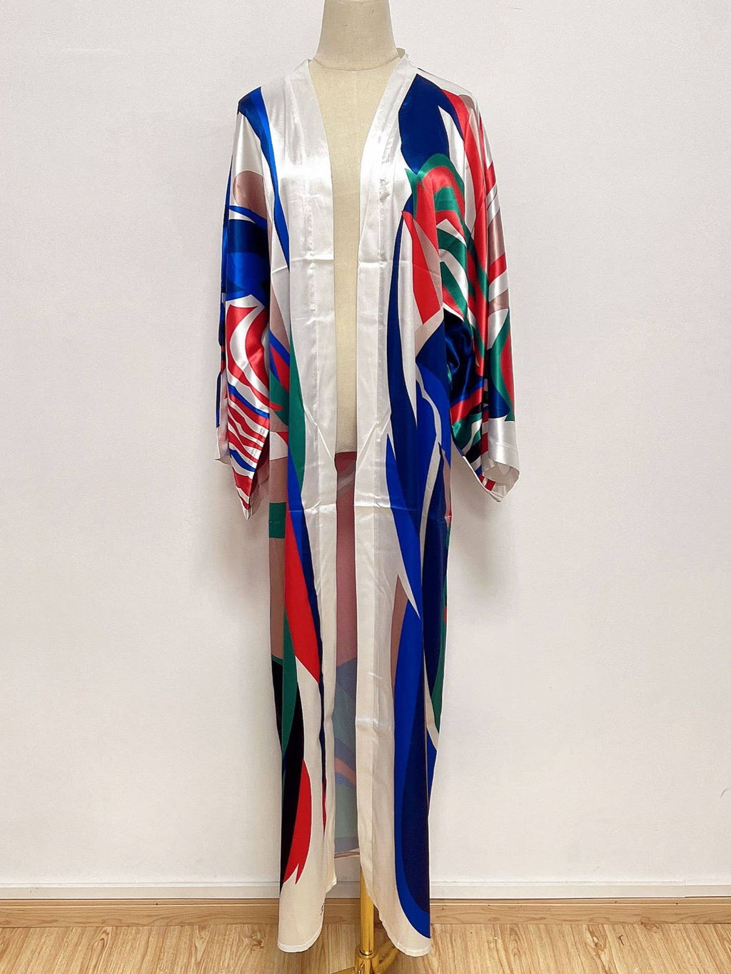 Satin Boho Floral Printed Kimono Cardigan 14 Colors