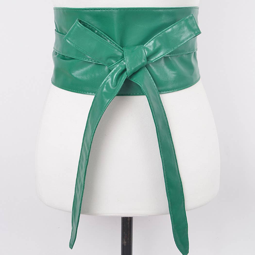 Tie Front Leather Belt