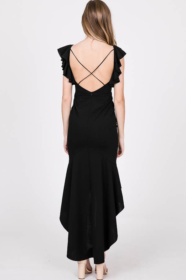 Casual Hi-Low Fishtail Midi Dress for Women 5004IMD