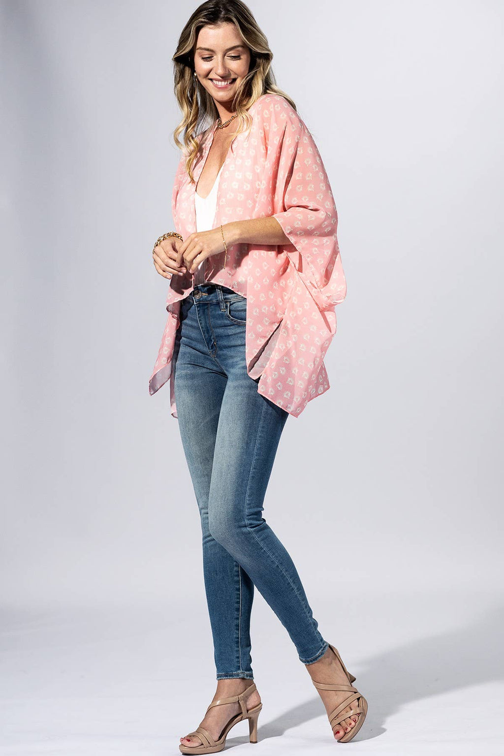 Peony Ditsy Blossom Kimono