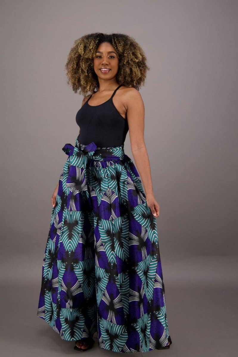 African Print Palazzo Pants 61-253