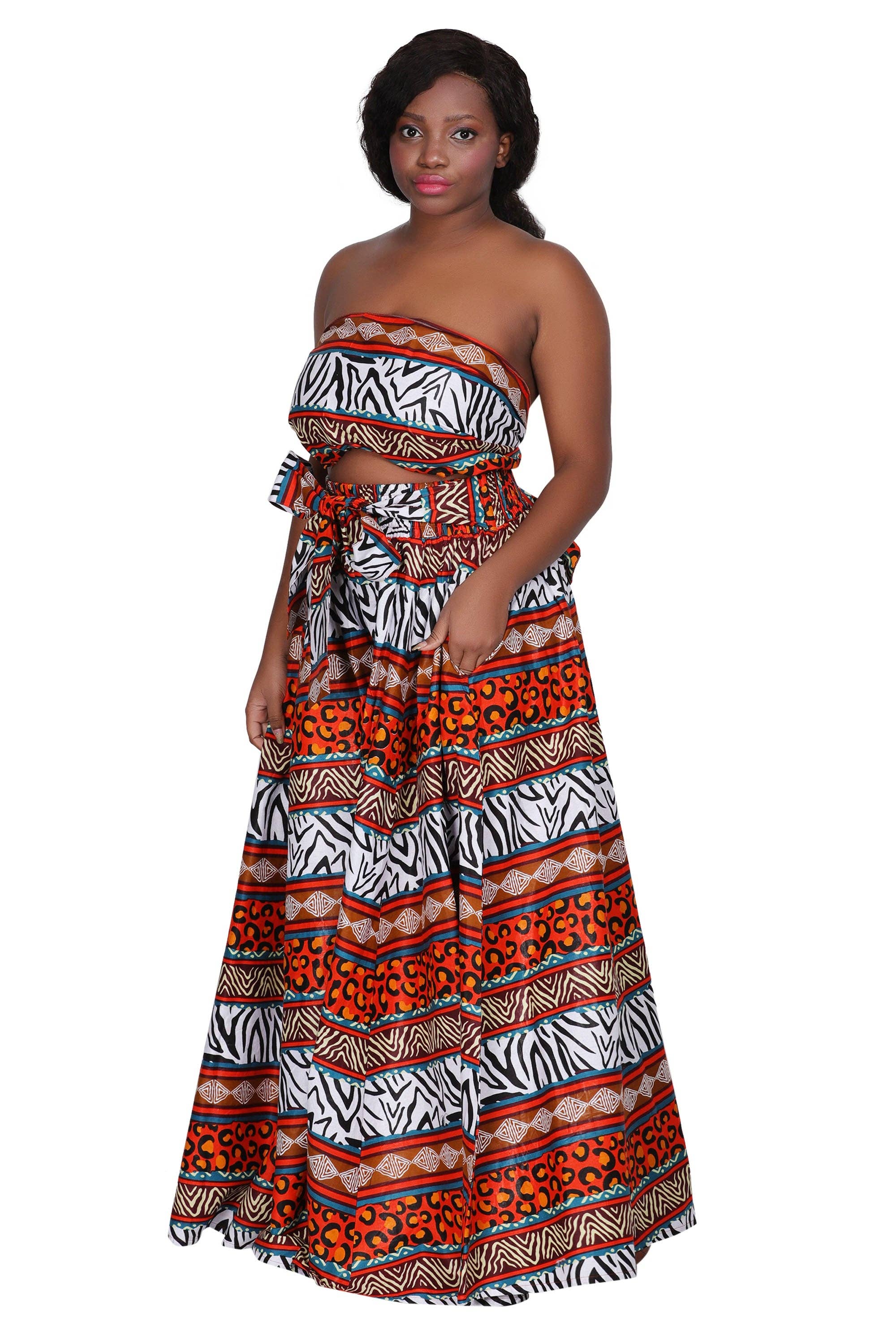 African Multi Animal Print Palazzo/Wide Leg Infinity Pants