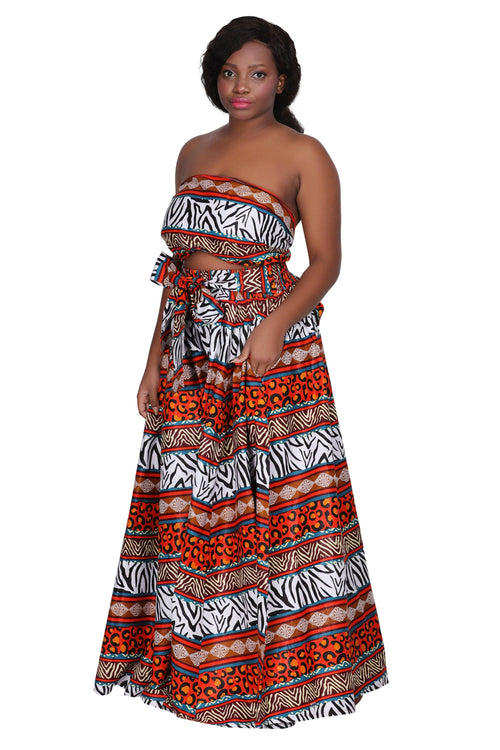 African Multi Animal Print Palazzo/Wide Leg Infinity Pants