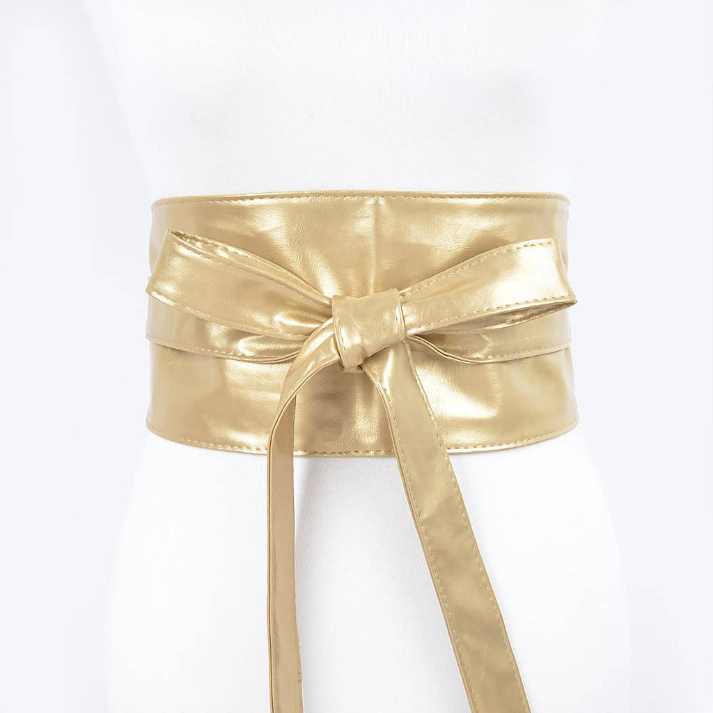 Tie Front Leather Belt