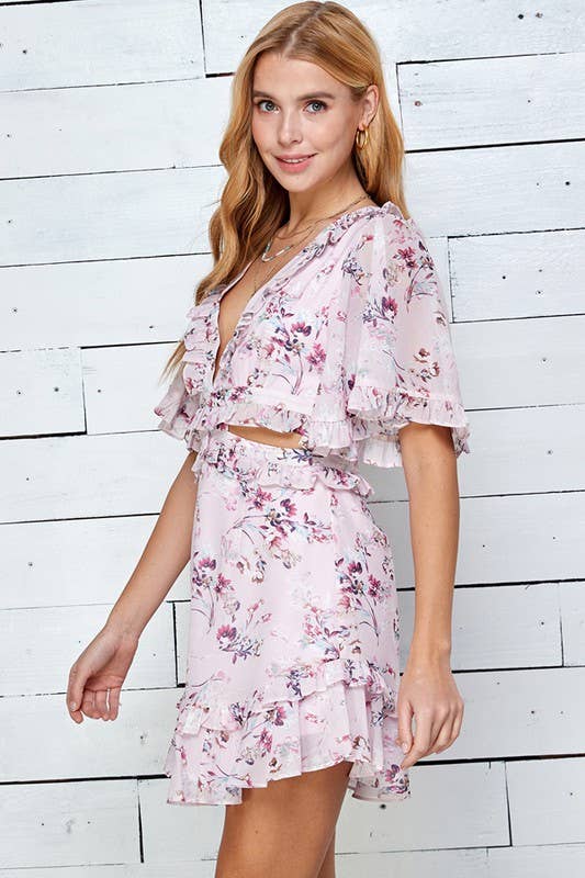 Floral Print Ruffle Everyday Dress 5101IMD