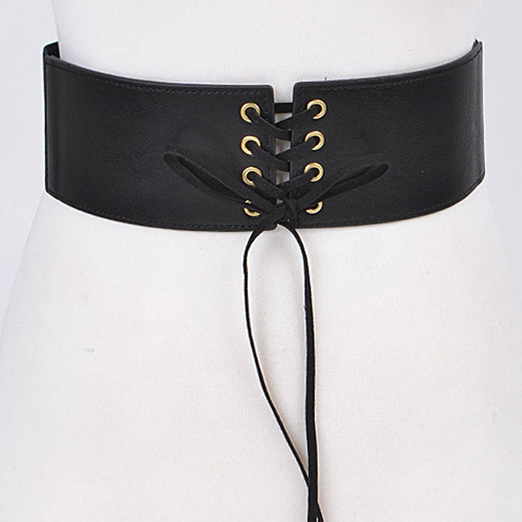Corset Belt With Ribbon Detail