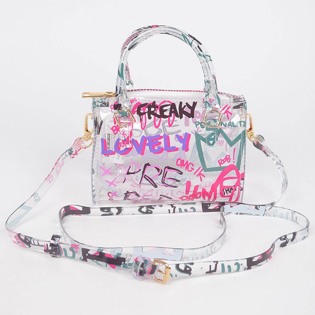 Graffiti Pvc Boston Bag