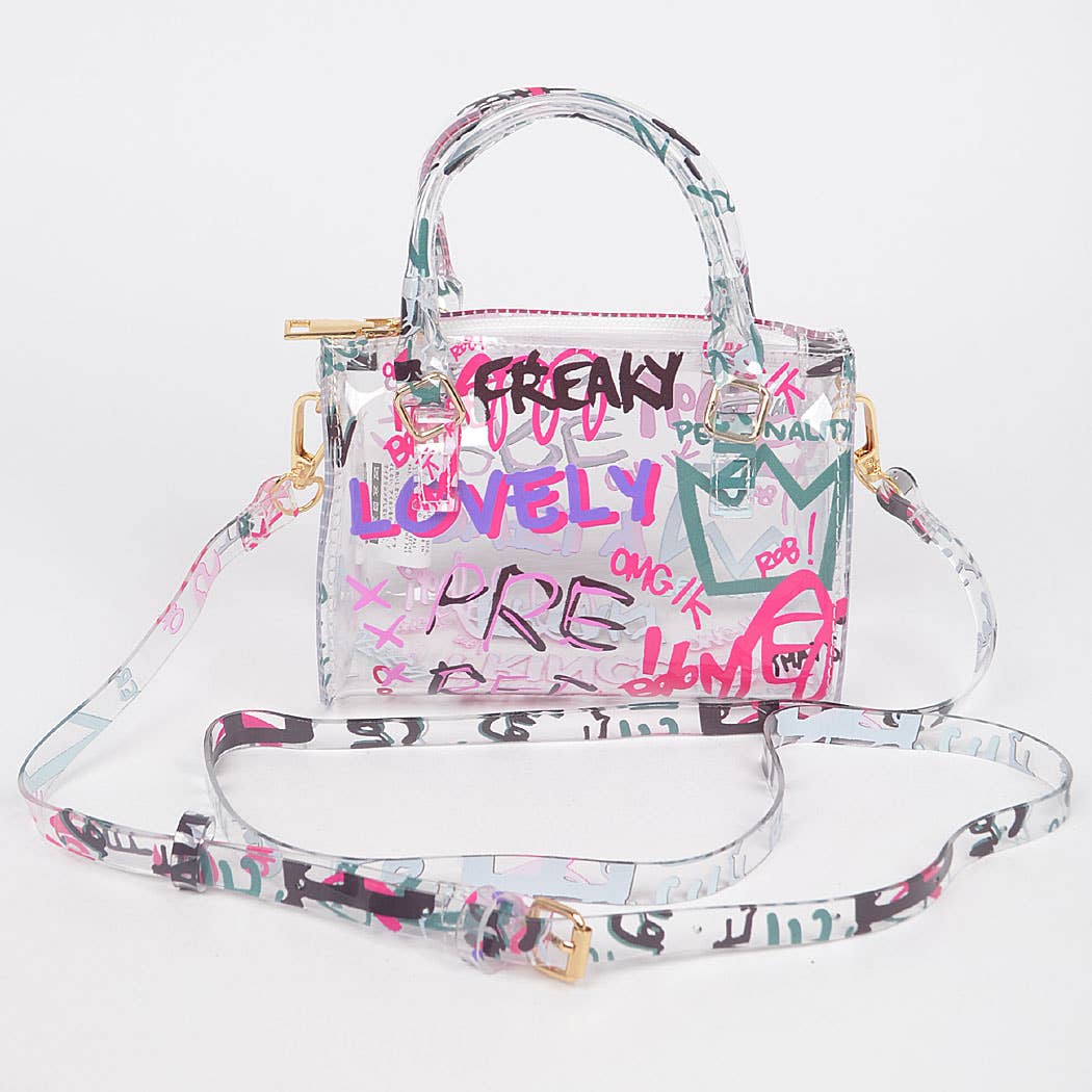 Graffiti Pvc Boston Bag