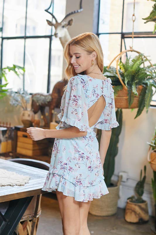 Floral Print Ruffle Everyday Dress 5101IMD