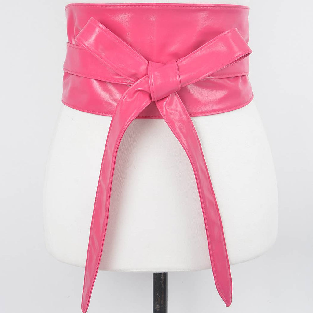 Tie Front Leather Belt