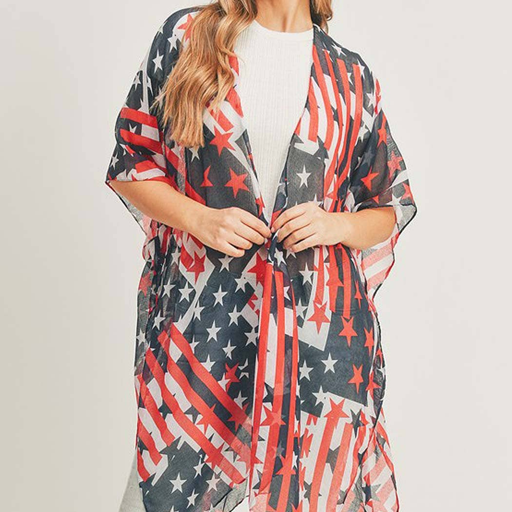 AMERICAN FLAG KIMONO