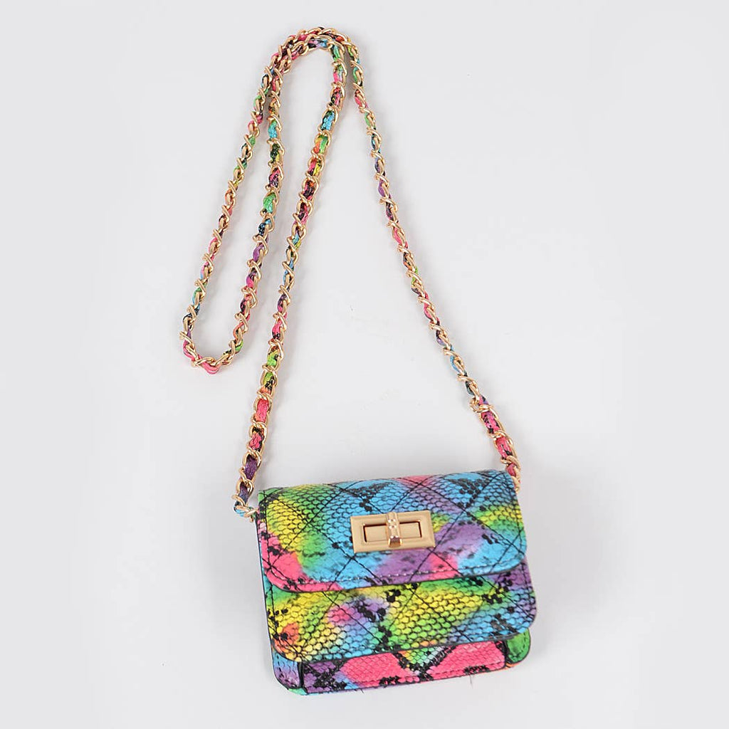 New Multi Snake Print Mini Bag