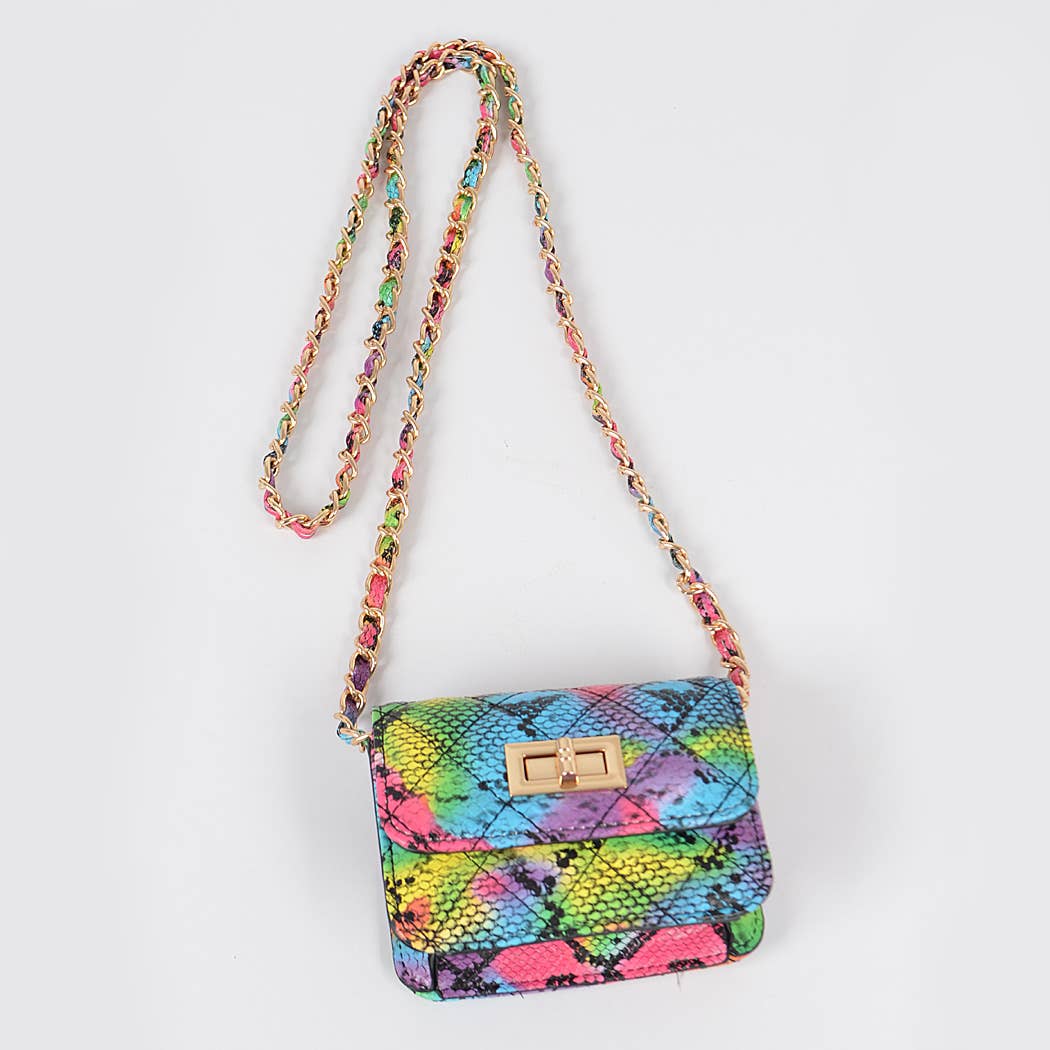 New Multi Snake Print Mini Bag