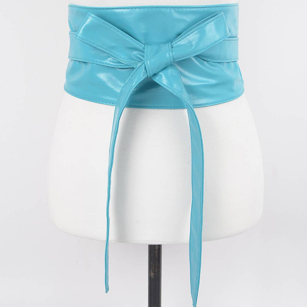 Tie Front Leather Belt