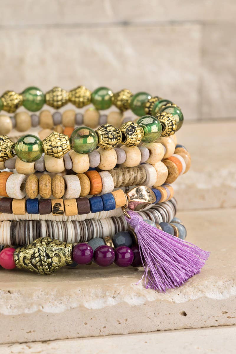 Multi Strand And Tassel Bracelet