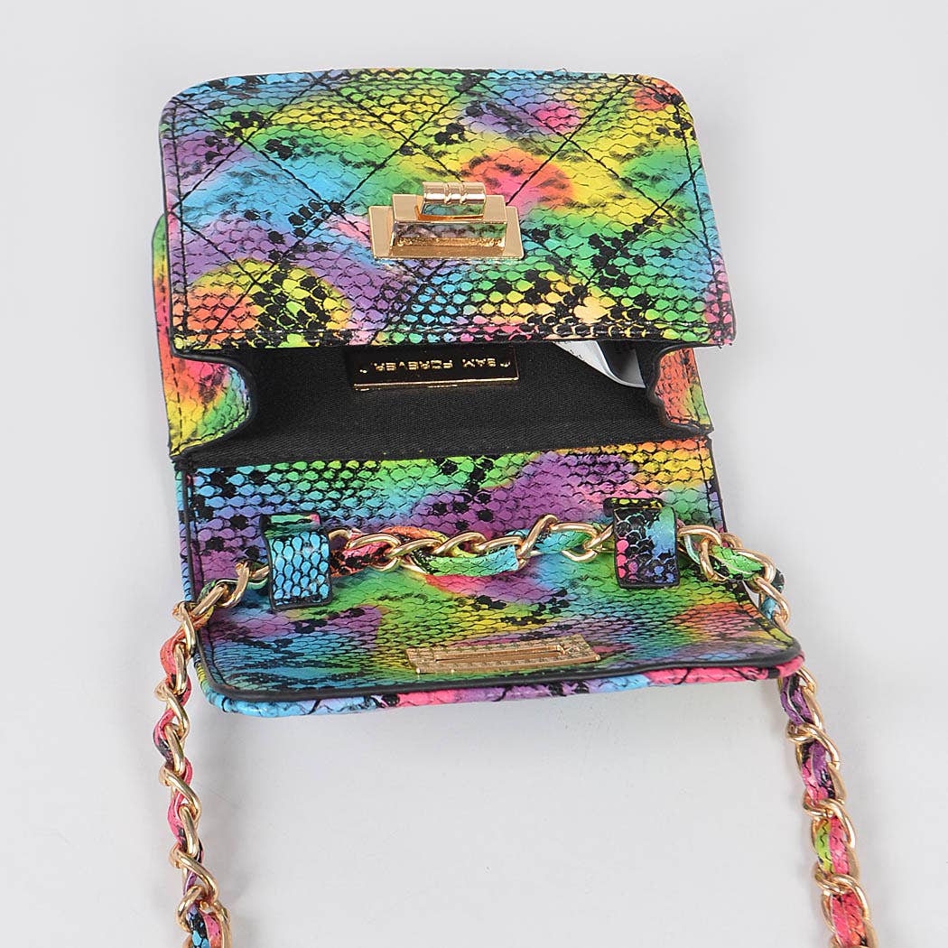 New Multi Snake Print Mini Bag