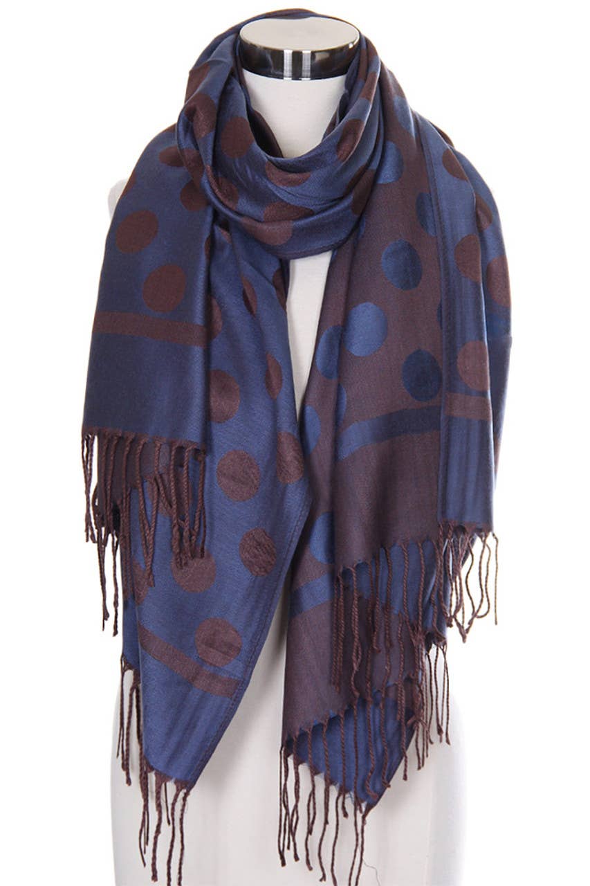 Polka Dot Pattern Pashmina Scarf