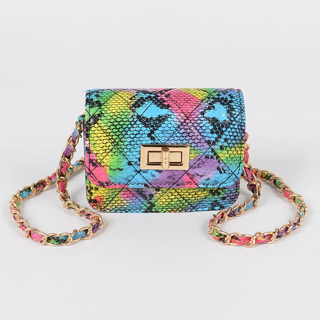 New Multi Snake Print Mini Bag
