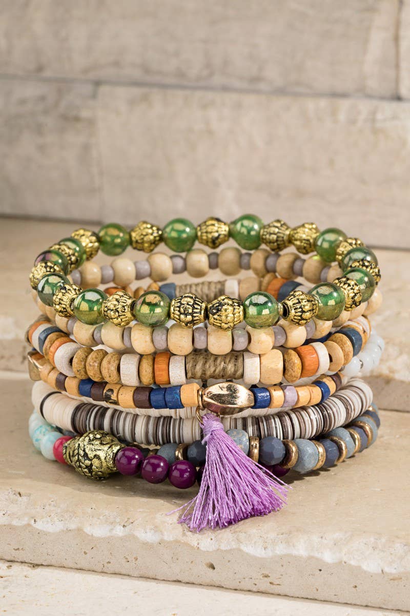 Multi Strand And Tassel Bracelet