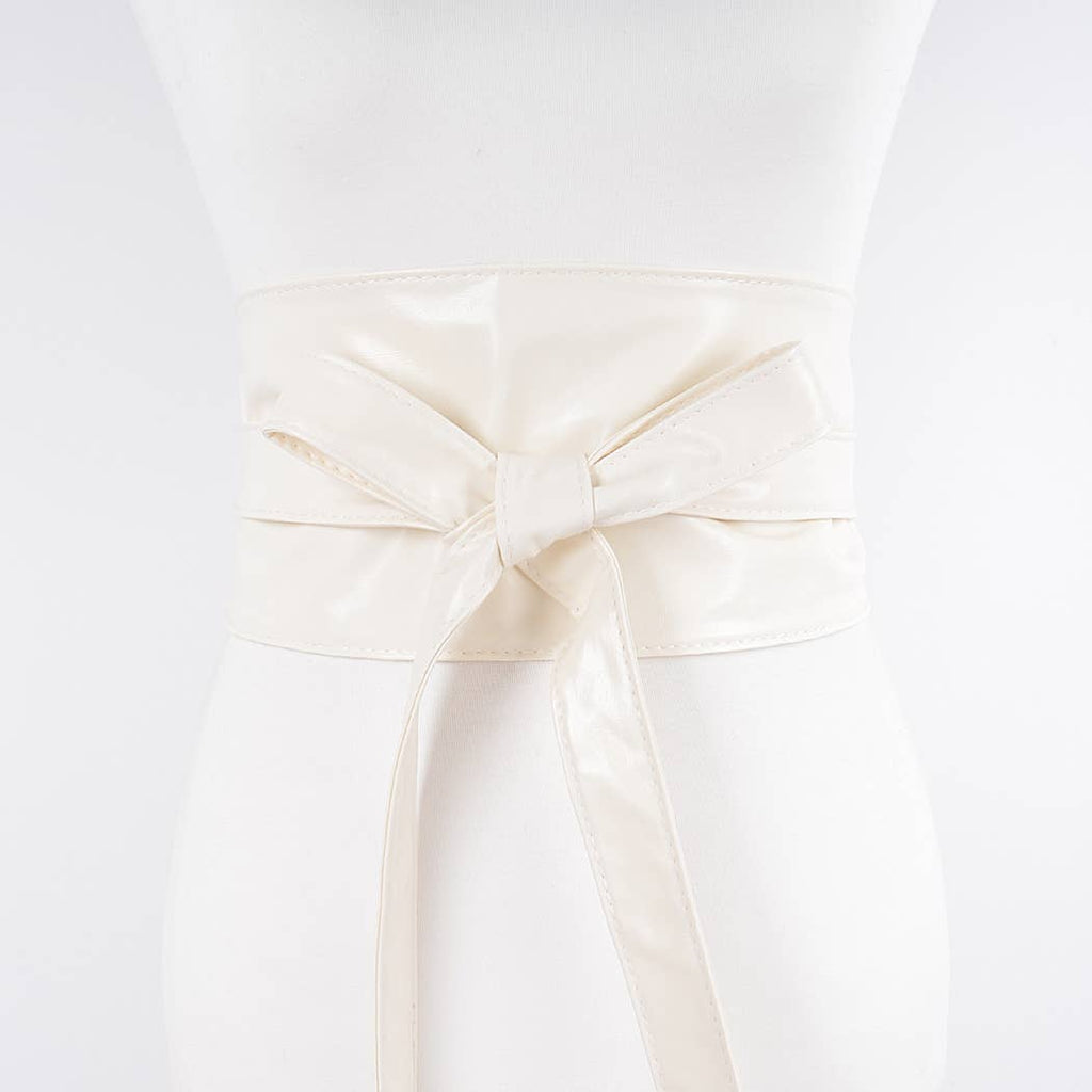Tie Front Leather Belt