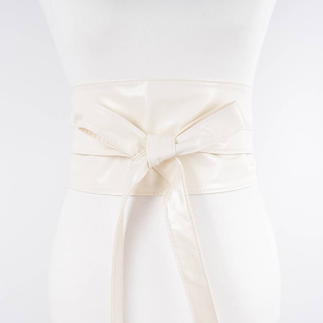 Tie Front Leather Belt