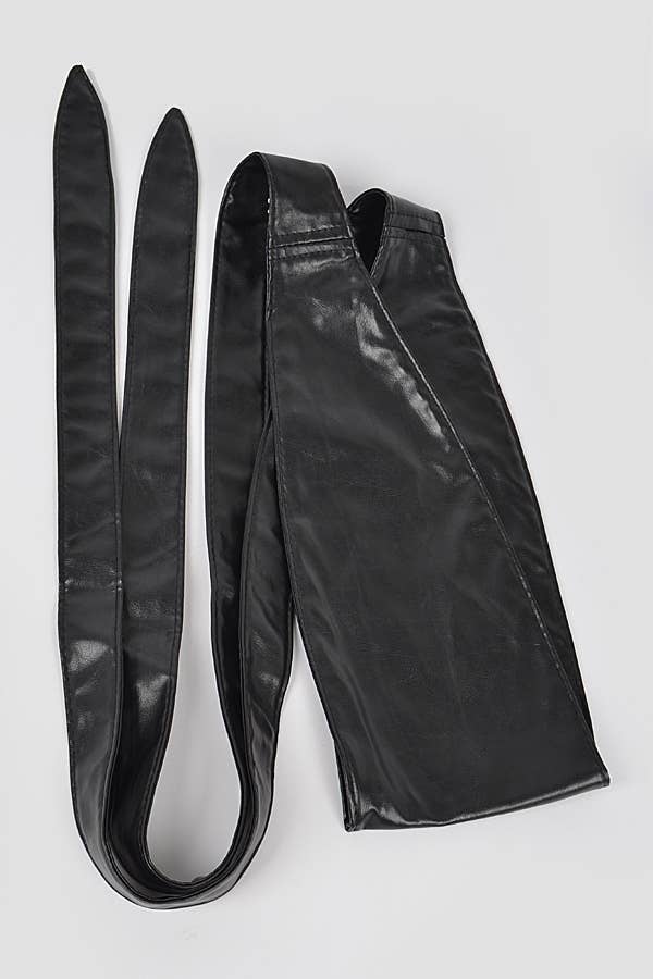 Tie Front Leather Belt