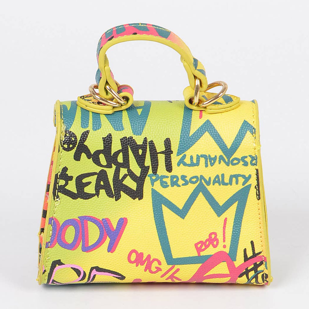 Multi Graffiti Mini Handle Bag