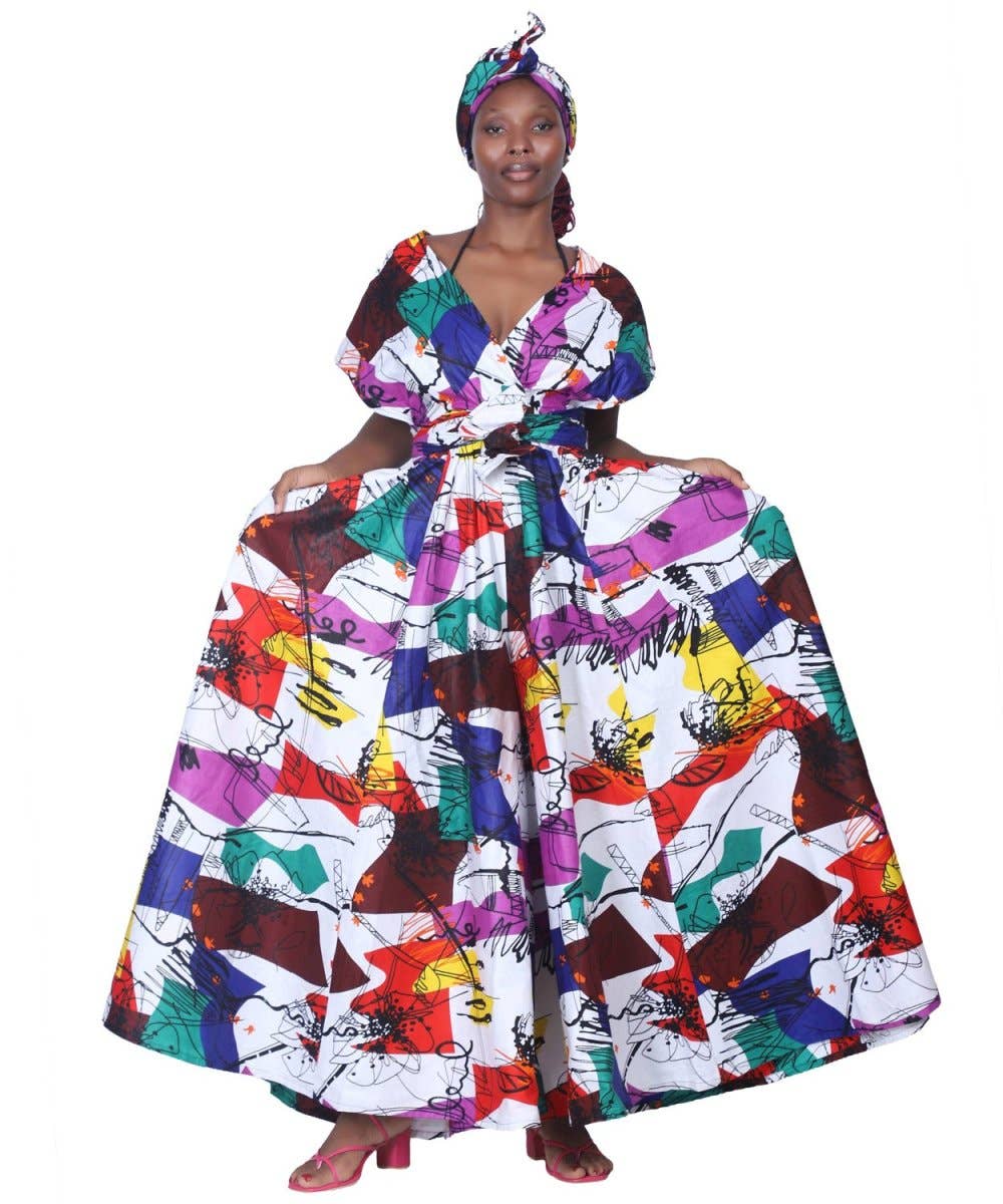 16118-286 Wax African Print Infinite Palazzo Pants