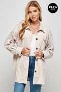 Corduroy Shacket with Pockets 5195XJK