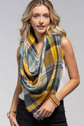 Multi Color Plaid Blanket Scarf