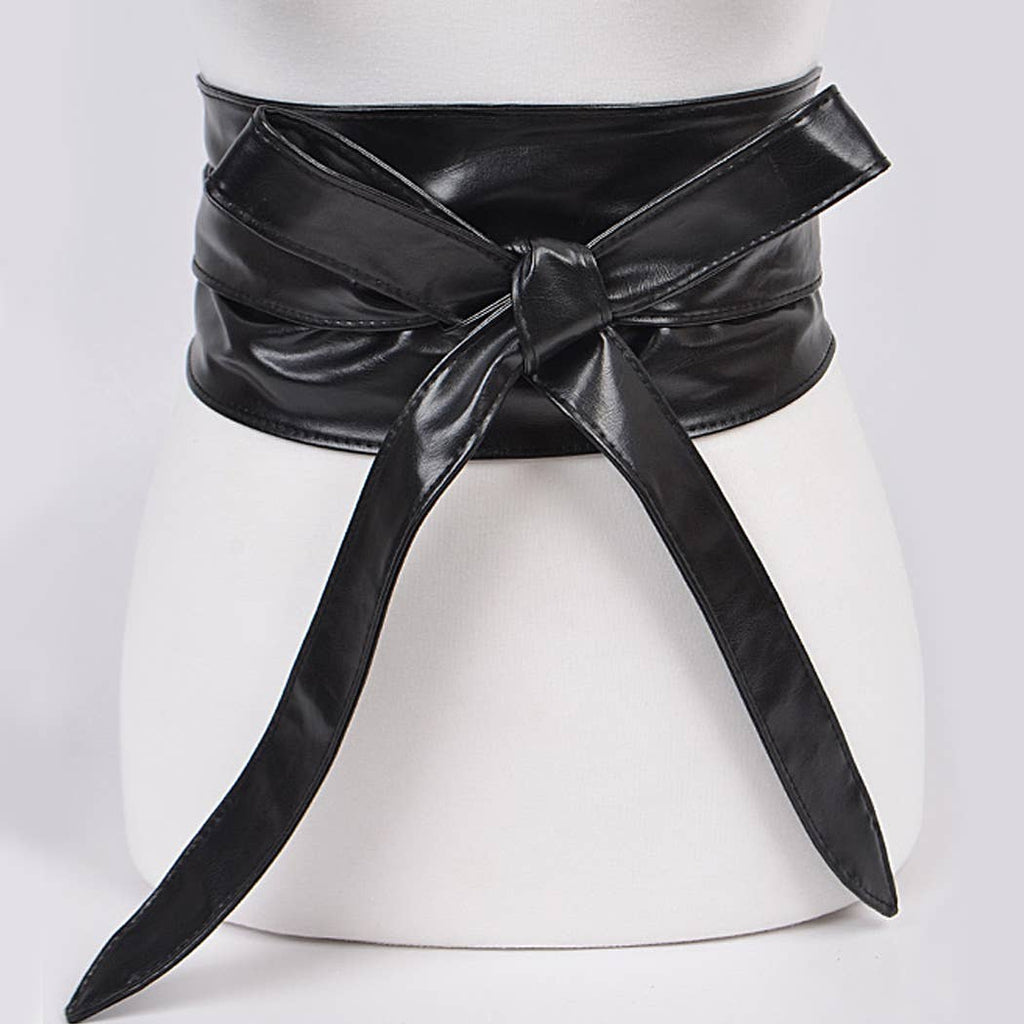 Tie Front Leather Belt