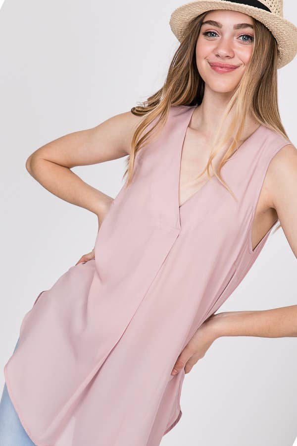 Light Blue Sheer Sleeveless Tank Top 5014IMT