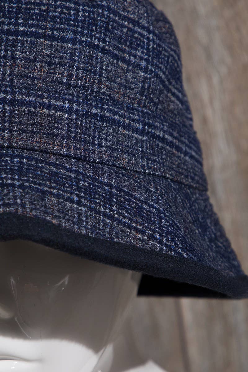 Reversible Plaid Print Bucket Hat