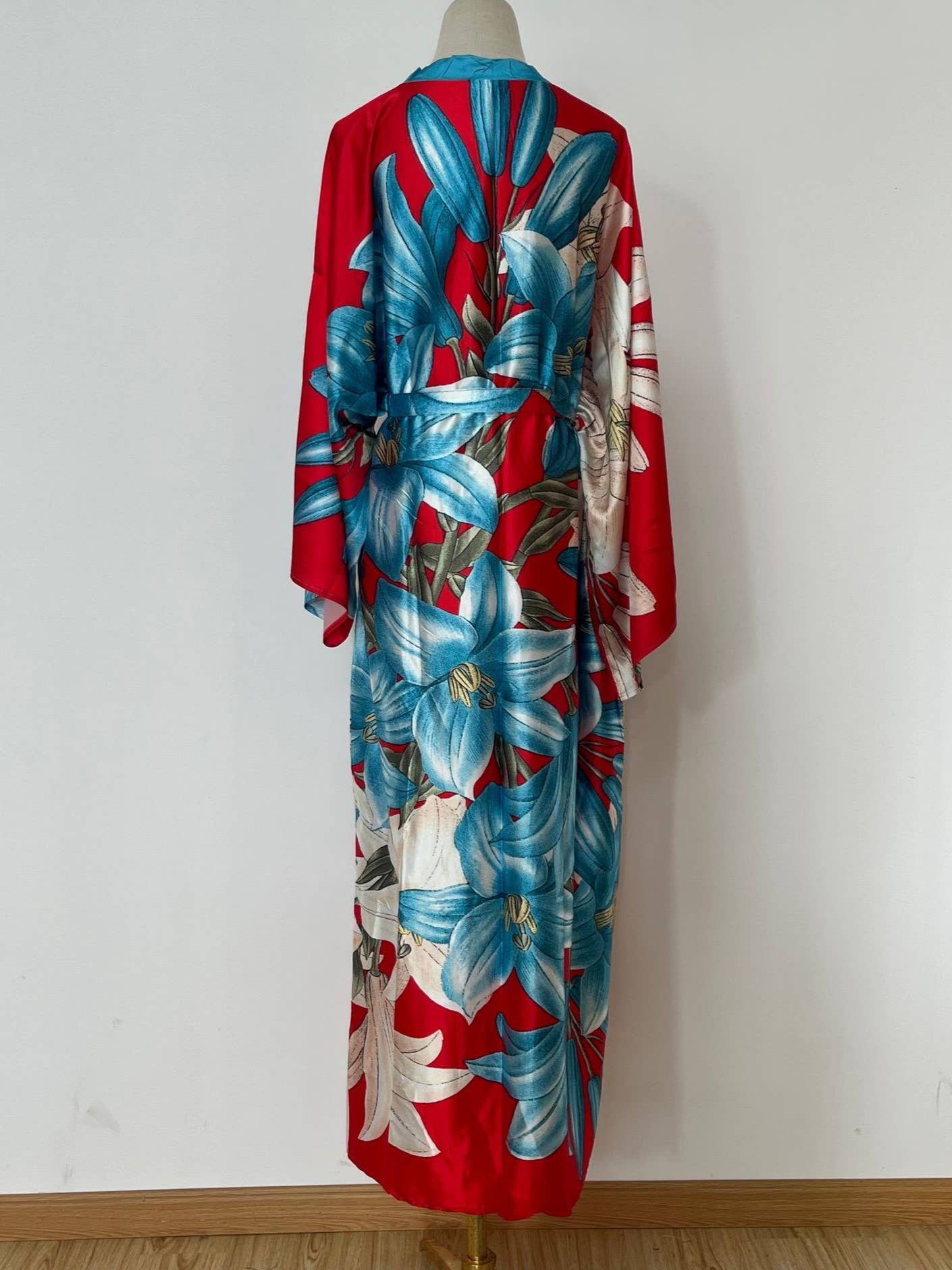 Satin Ethnic Multi Floral Printed Kimono 10 Colors