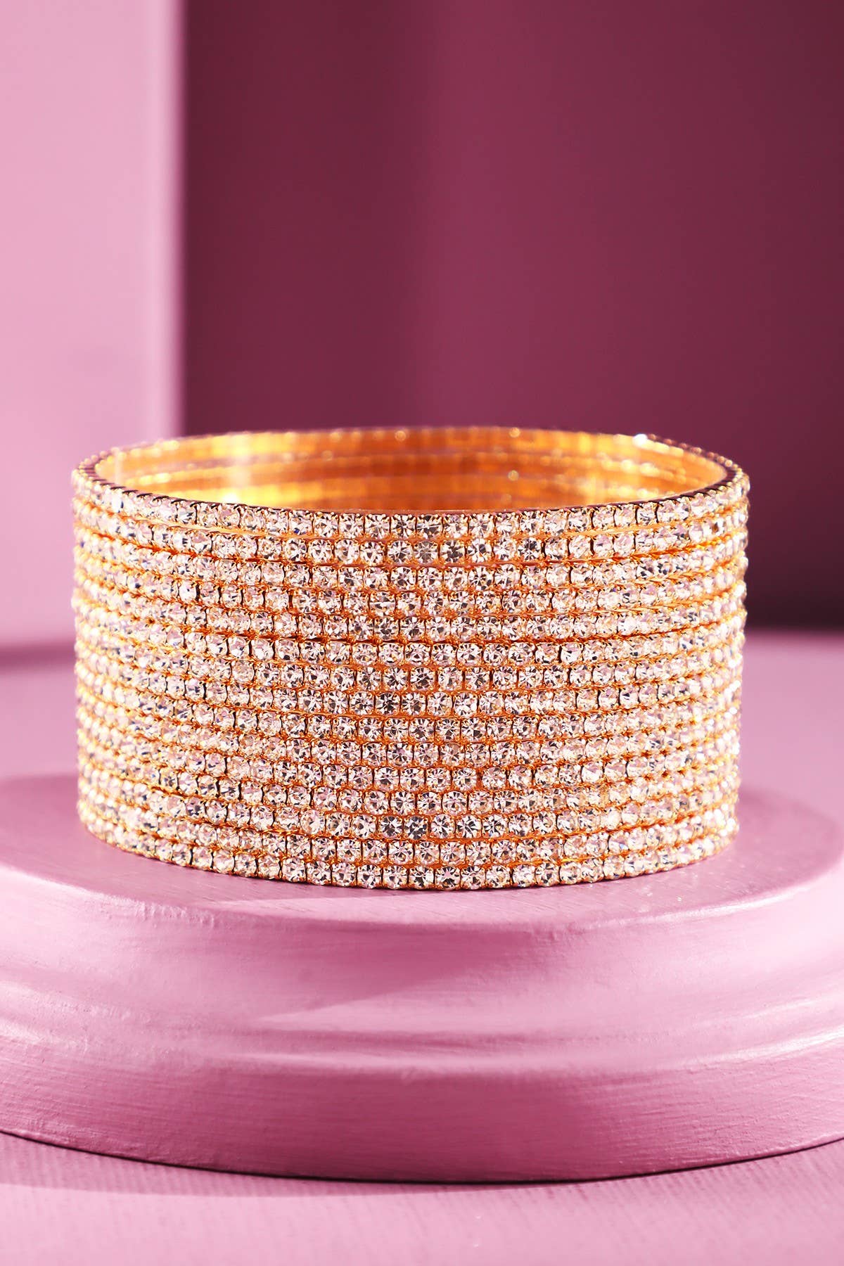 15-Layered Stackable Glass Stone Bracelets