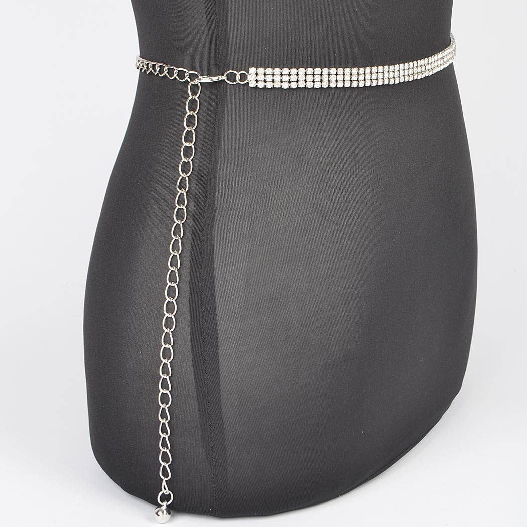 Rhinestone Plus Size Chain Belt